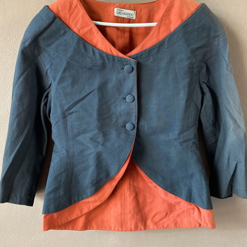 Vintage two-tone jacket like new, faded on one sleeve
