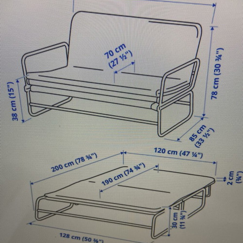 IKEA Sofa Bed like new with comfortable mattress