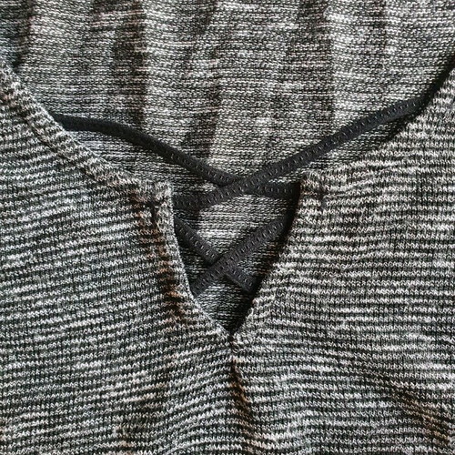 Toi&Moi blouse like new, gray, cross front design, sizes M and L