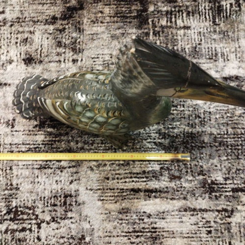 Wooden exotic bird used, large carved sculpture