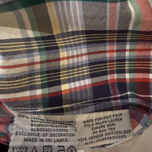 Ralph Lauren men's cotton short-sleeve shirt custom fit XXL like new