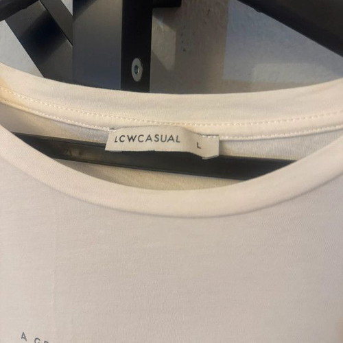 Long t-shirt like new, cotton, white with print