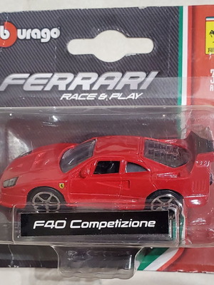 Burago Ferrari F40 Competizione model car, sealed