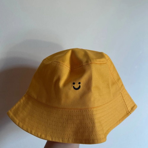 Hat new, orange with adjustable cords