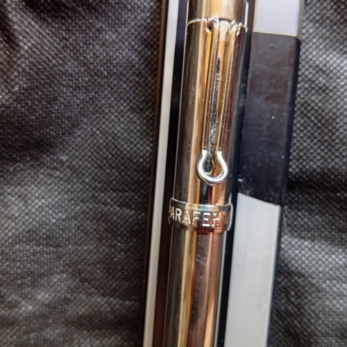 Parafernalia pen used, metal chrome finish, 1980s design