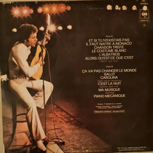 Joe Dassin CBS 1975 vinyl record like new, Greek made