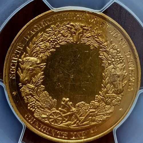 Gold Medal France Specimen PCGS SP 62 New 18K 13.01g