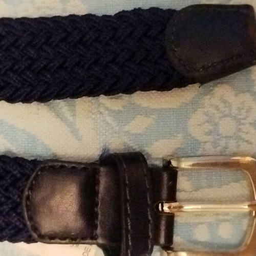 Blue belt like new, slightly worn, size 135