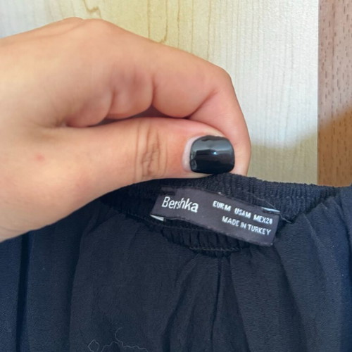 Bershka Midi Dress Black New, Size Medium