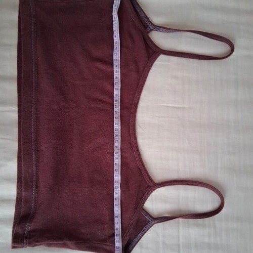 Vintage crop top 100% cotton like new, brown, sizes L and XL