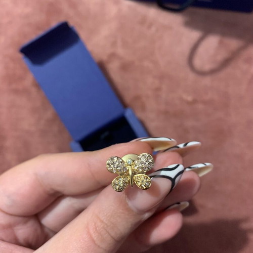 Swarovski butterfly pin new, gold tone