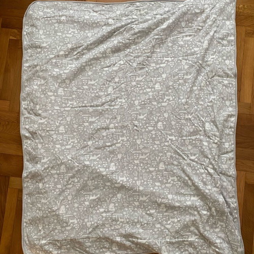 Little Dutch Baby cotton blanket used gray 110x140cm