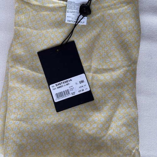 Silk scarf Victor & Rolf new, yellow with white