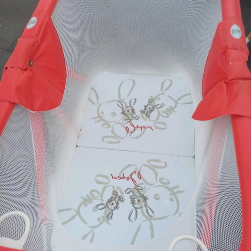 Playpen used, foldable for storage