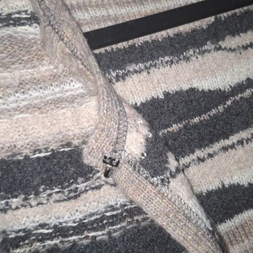 LeComte striped knit cardigan like new, beige and pink tones