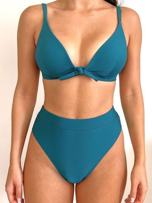 Emerald Green High-Waisted Bikini size L new