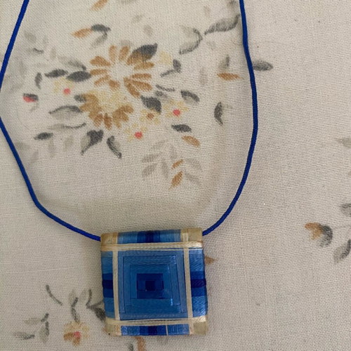 Handmade blue necklace new