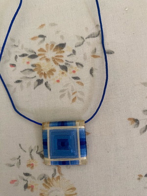 Handmade blue necklace new