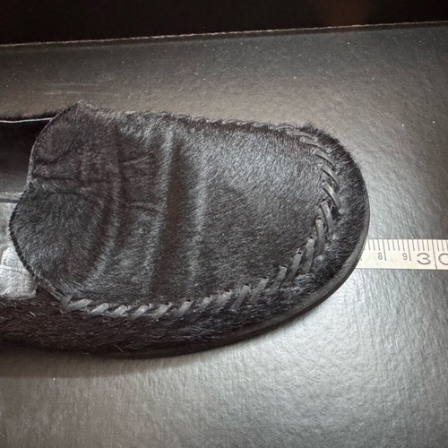 Alberto Cozzi moccasins made of black hair used, size 39