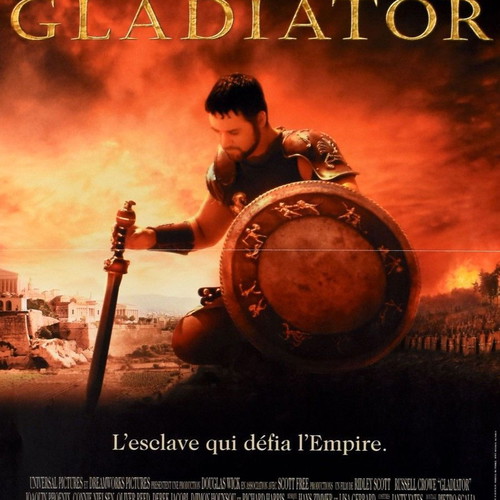 Gladiator movie poster used, authentic French 2000