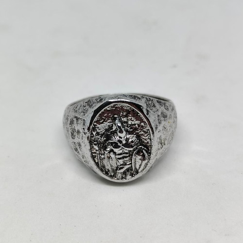 Spartan Warrior Ring like new, silver-colored metal alloy, size 12