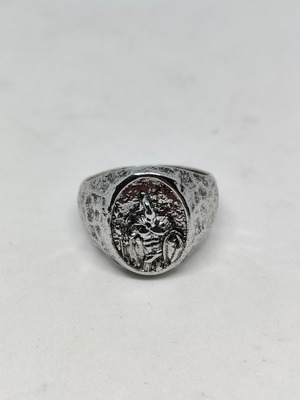 Spartan Warrior Ring like new, silver-colored metal alloy, size 12