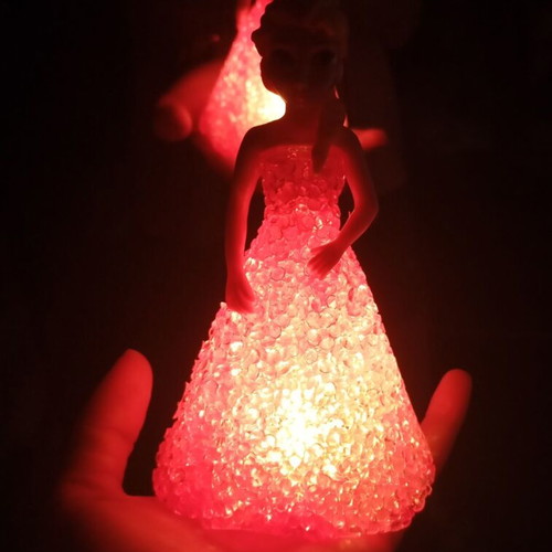 Princess figure with light new, height 15 cm