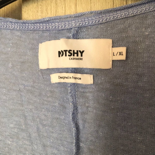 Natchy cotton shirt used, size L/XL, light blue, 3/4 sleeve