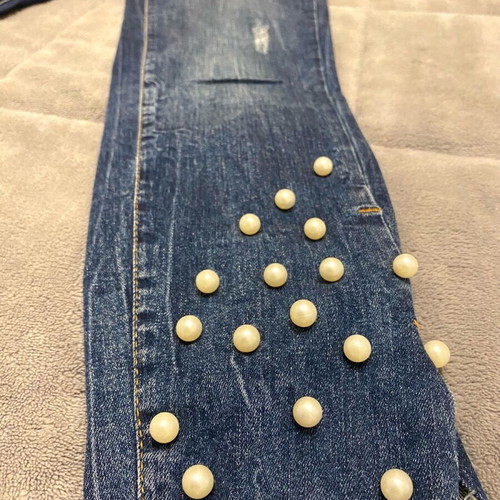 Zara jean with pearls in excellent condition, size XS