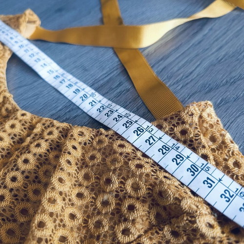 Camomilla blouse mustard lace, new, EU34