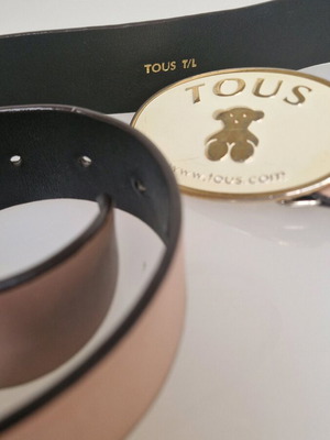 Tous vintage leather belt light pink like new, size 110x4 cm