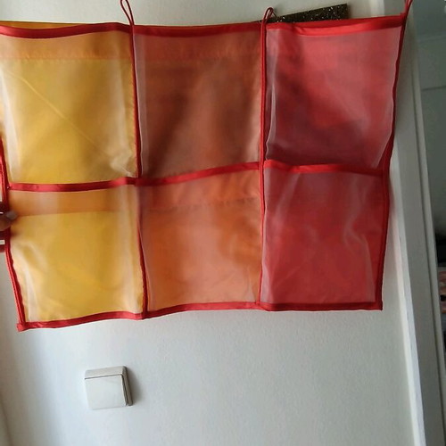 Hanging wall pockets new, set of 6 with 4 hooks