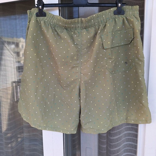 Men's khaki polka dot swim shorts xxl used, Waves Swimming Gear