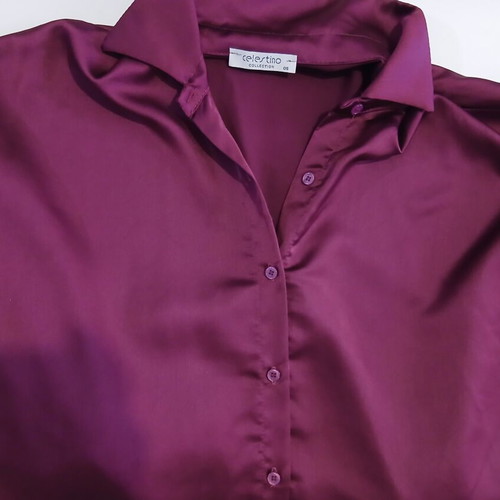 Celestino magenta long shirt with wide sleeves