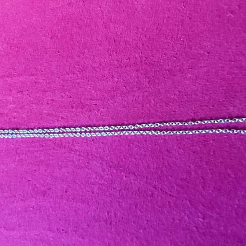 Silver necklace with red stone new