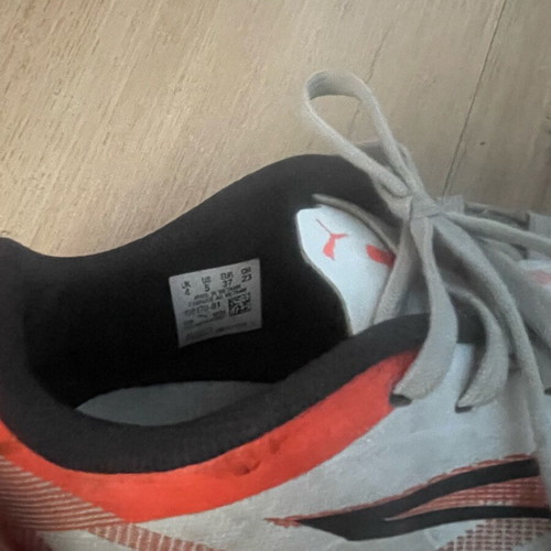 Puma football shoes used, studs, size 37, white orange