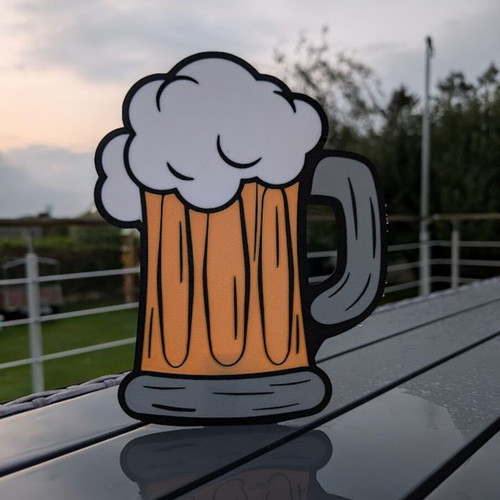 Beer Glass Shaped Lamp like new, USB with switch