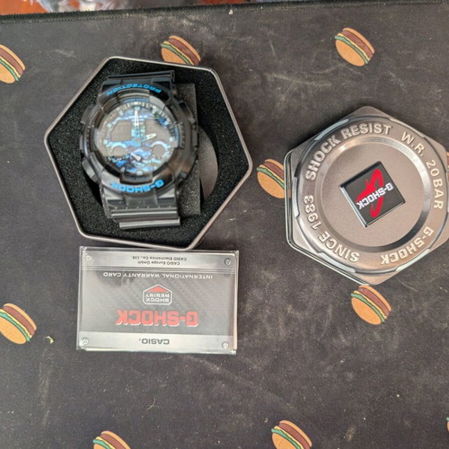 Casio watch GA-100-1A1ER used, men's, black