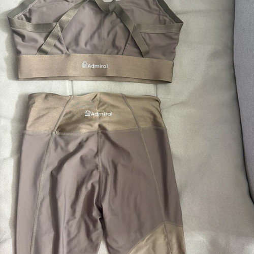 Admiral sports set leggings and bustier like new, beige and brown