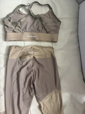 Admiral sports set leggings and bustier like new, beige and brown