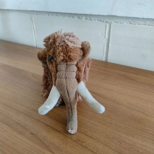 Plush Mammoth Bear used with slight discoloration, height 14 cm