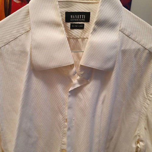 Manetti XL Slim Line Business Class shirt like new, white