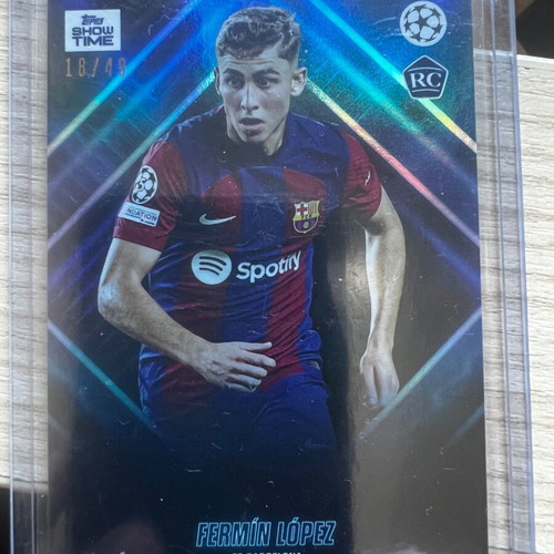 Topps Showtime UEFA Fermín López Parallel RC card like new, FC Barcelona