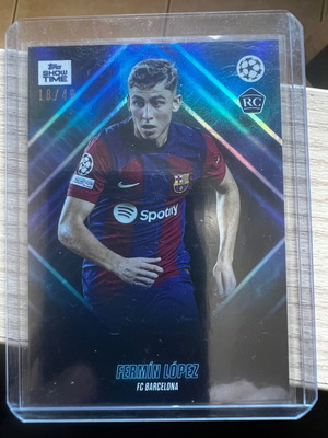Topps Showtime UEFA Fermín López Parallel RC card like new, FC Barcelona