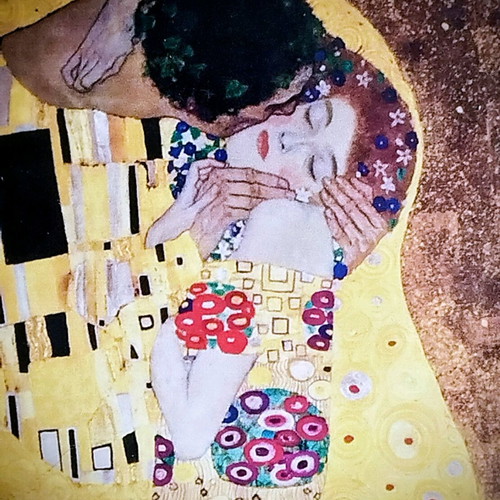 Set of 2 framed Klimt reproductions under glass like new