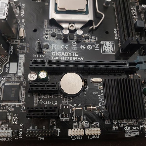 Gigabyte GA-H110M-H motherboard with Intel Core i3-7350K CPU