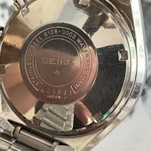 Seiko 6138-3002 Jumbo Automatic Chronograph watch, vintage 1976, original bracelet