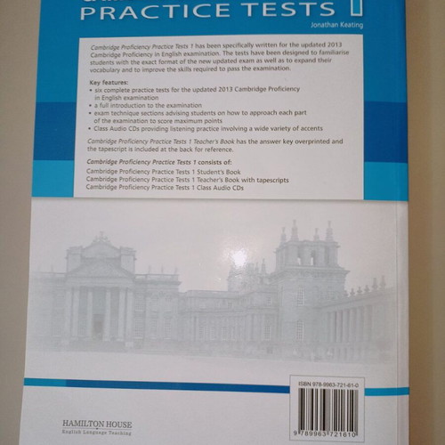 Cambridge Proficiency Practice Tests 1 Teacher's Book like new