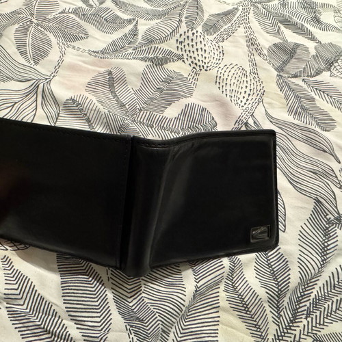 Camel Active wallet used, black, genuine leather