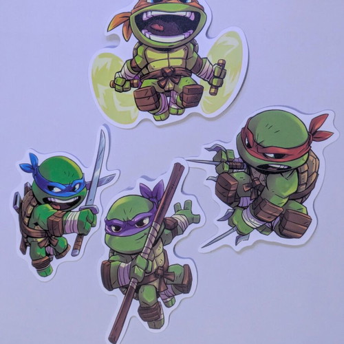 Teenage Mutant Ninja Turtles stickers new, set of 4
